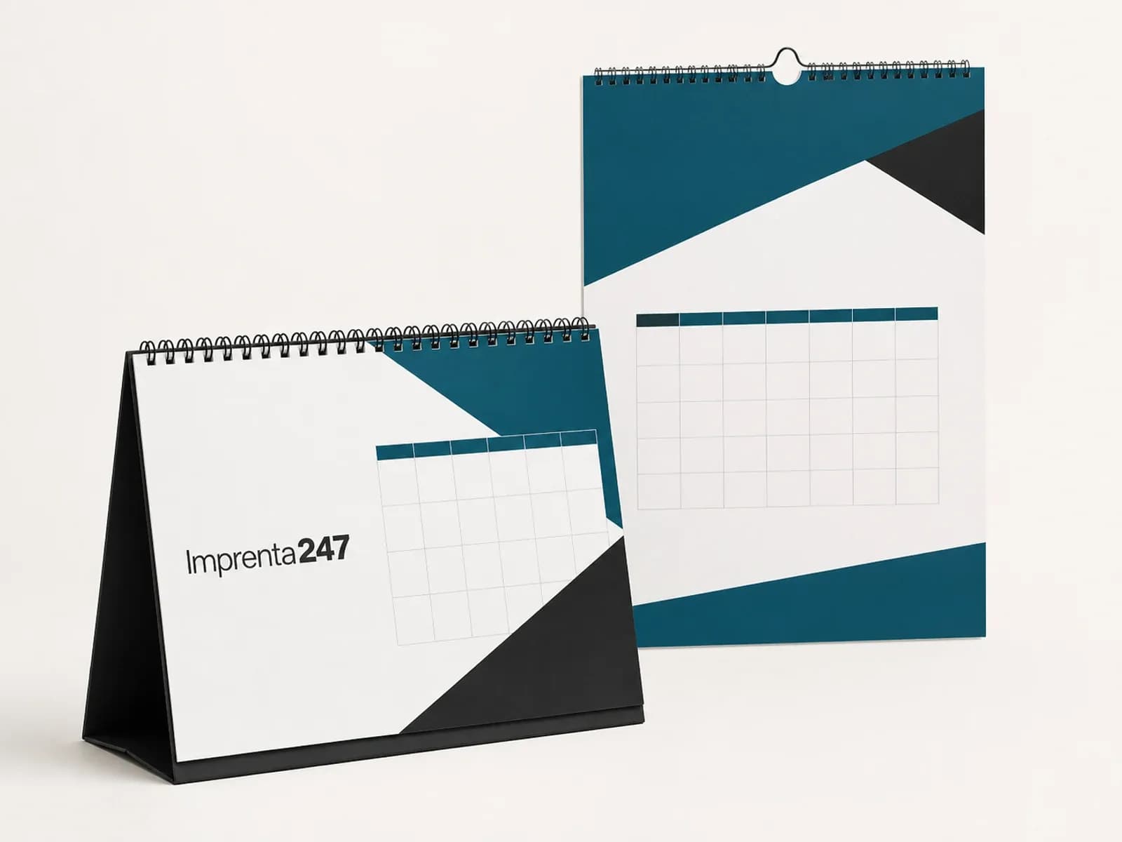Calendarios de pared y escritorio con la marca Imprenta247